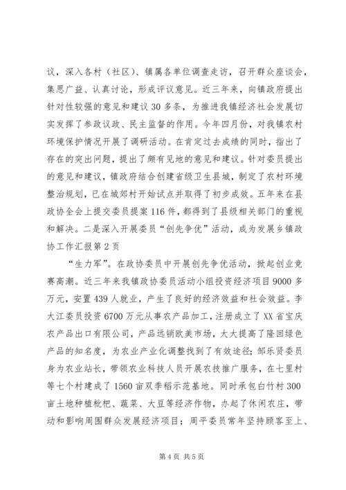 乡镇政协工作汇报.docx