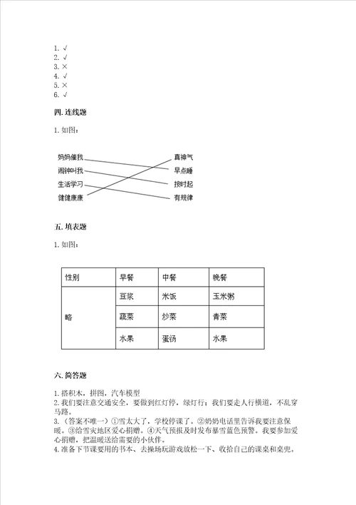 一年级上册道德与法治期末测试卷附答案【精练】