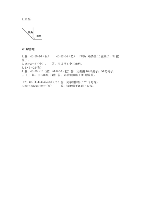 人教版二年级上册数学期末测试卷带答案（典型题）.docx