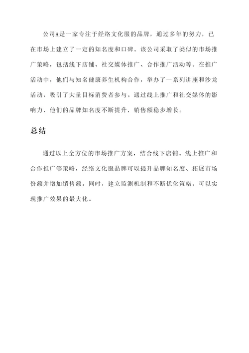 经络文化服市场推广方案