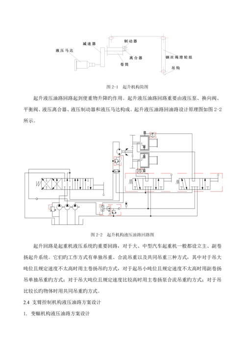 典型液压系统优秀毕业设计汽车起重机液压系设计.docx