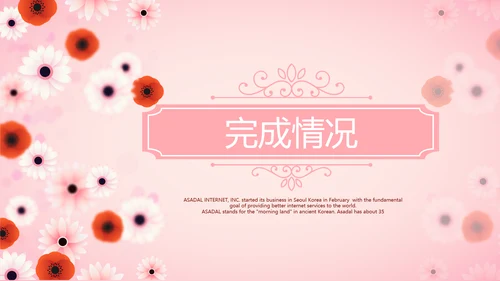 粉色精美好看的小花关爱女性生理健康动态PPT