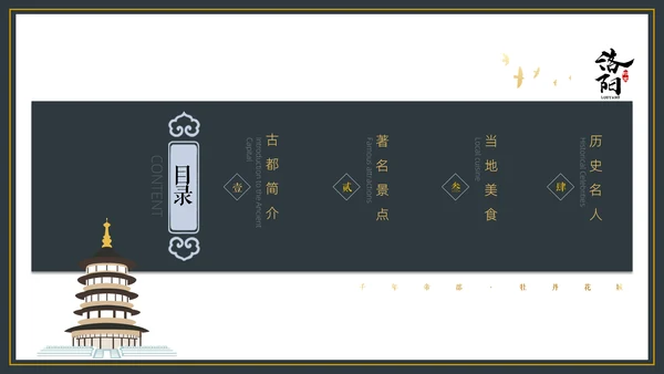古都洛阳乐山大佛通用PPT模板