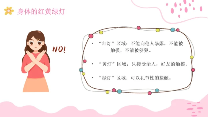 小学生性教育插画主题班会PPT课件