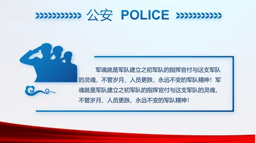 蓝色大气公安警察年终工作总结述职报告动态PPT模板