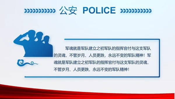 蓝色大气公安警察年终工作总结述职报告动态PPT模板