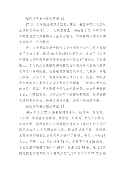 社区燃气安全整治简报.docx