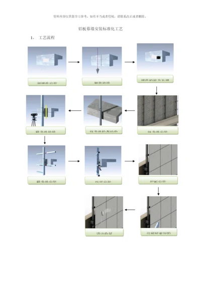 铝板幕墙安装标准化工艺样本.docx