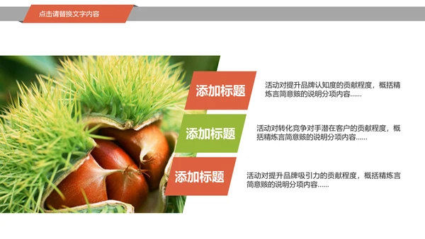 美食坚果板栗宣传动态PPT模板