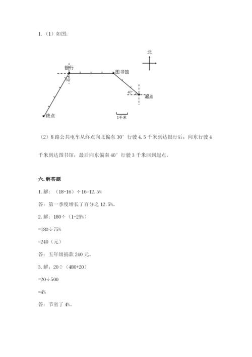 2022六年级上册数学期末考试试卷含答案（综合卷）.docx