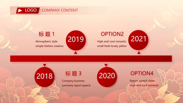红色喜庆迎新晚会新年工作计划动态PPT模板