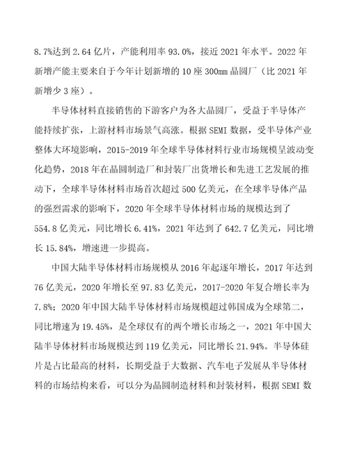 硅片公司企业经营战略参考