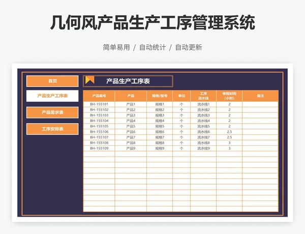 几何风产品生产工序管理系统