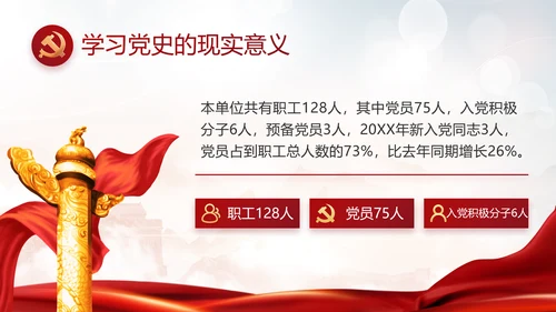 党建党支部年终工作总结汇报PPT党课