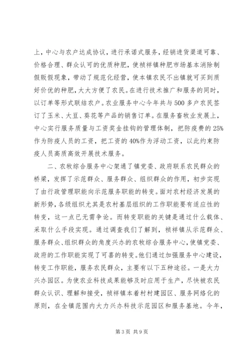 关于×镇农牧综合服务中心建设有关情况的调查.docx