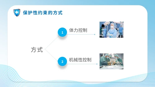 简约科技医疗医院医生护士精神科保护性约束培训课件模板护理医疗