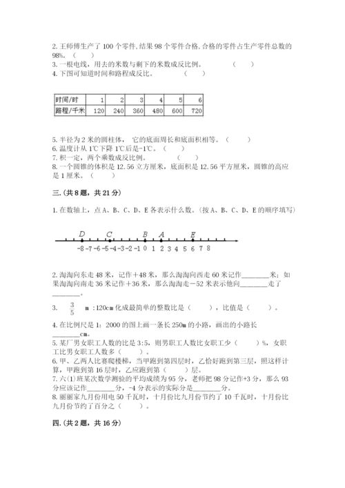 小学毕业班数学检测题带答案ab卷.docx