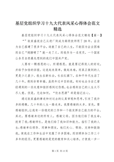基层党组织学习十九大代表风采心得体会范文精选.docx