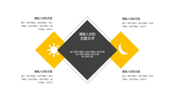 黑黄撞色简约目标计划与管理PPT模板