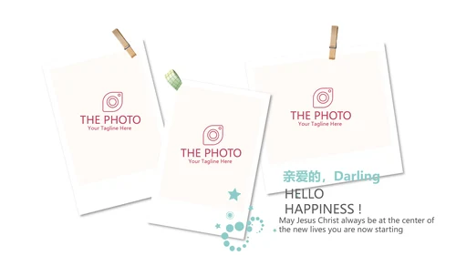 粉色生日快乐电子相册动态PPT模板