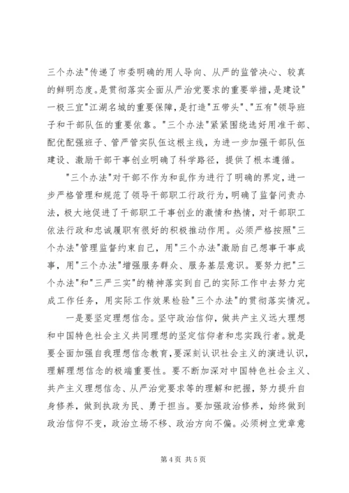 学习XX市委三个办法心得体会.docx