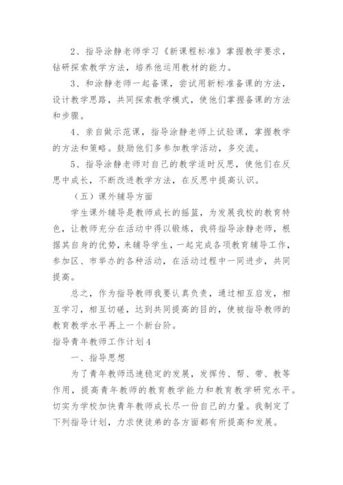 指导青年教师工作计划.docx