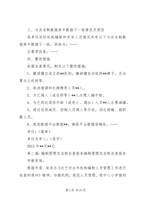 事业单位实名制自查报告格式.docx