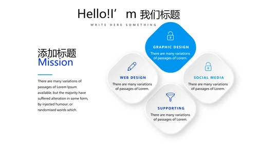 蓝色时尚述职报告工作总结商务通用PPT动态模板