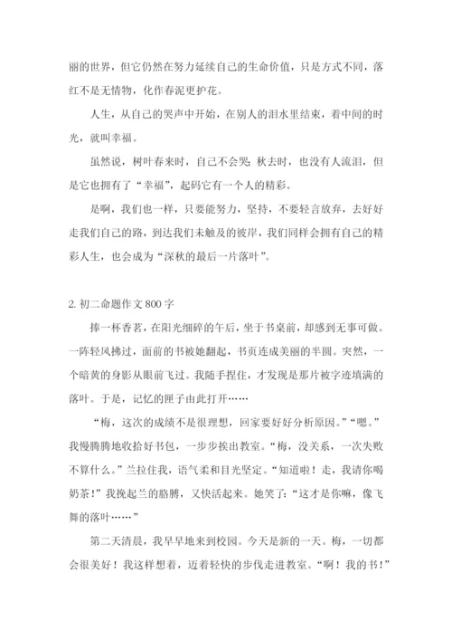 初二命题作文800字(精选5篇).docx