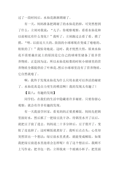 有趣的发现作文600字.docx