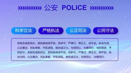 蓝色科技感公安信息化建设年年终总结PPT模板