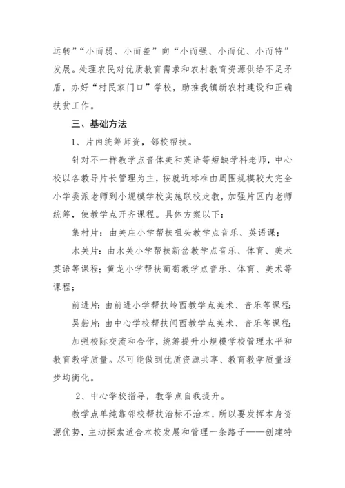 三岔中心学校扶持小规模学校实施专业方案.docx