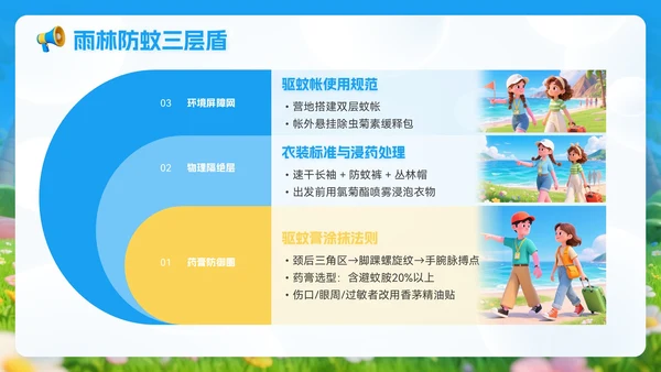 蓝金色3D立体风8月旅游攻略旅游游玩路线