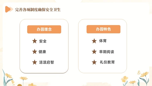 黄色水彩花卉幼儿园省优自评报告PP