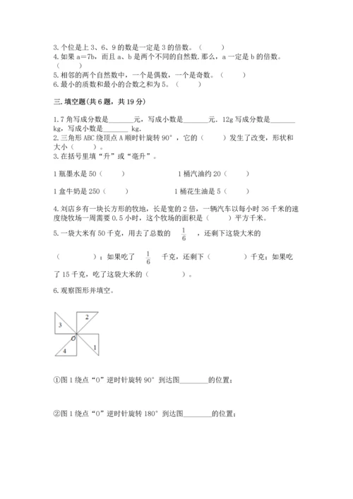 人教版数学五年级下册期末测试卷含答案（培优）.docx