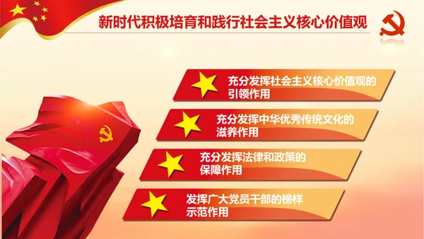 新时代培育社会主义核心价值观PPT模板