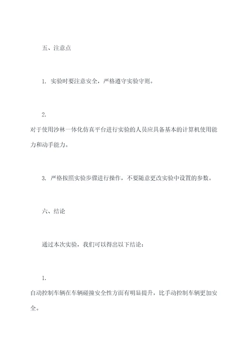 沙林一体化仿真实验报告