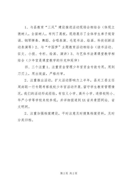 小学少年宫活动情况汇报.docx