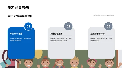 科技创新与社团活动PPT模板