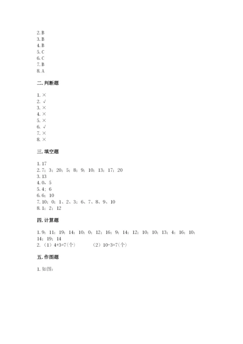 人教版一年级上册数学期末考试试卷及答案（精选题）.docx