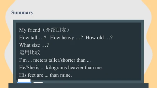 Unit 1 How tall are you  Review课件（47张PPT)