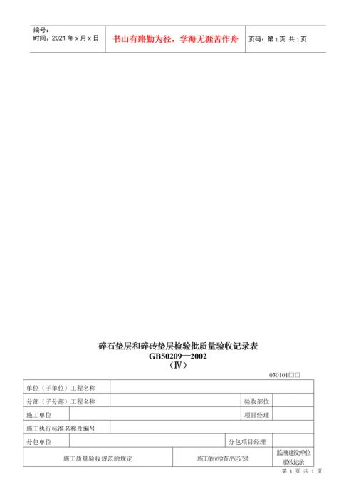 建筑装饰装修工程检验批质量验收记录表.docx