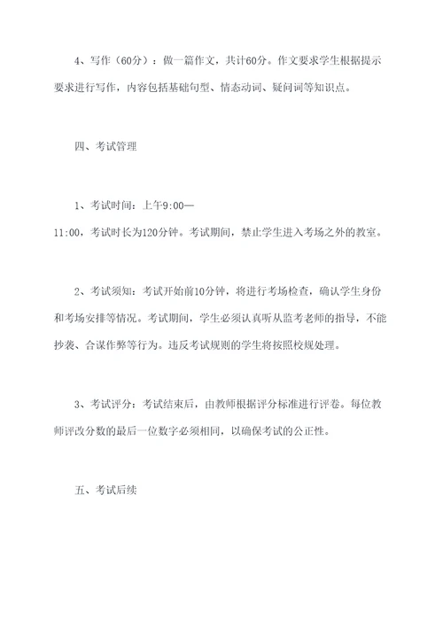 中考英语应考方案作文模板