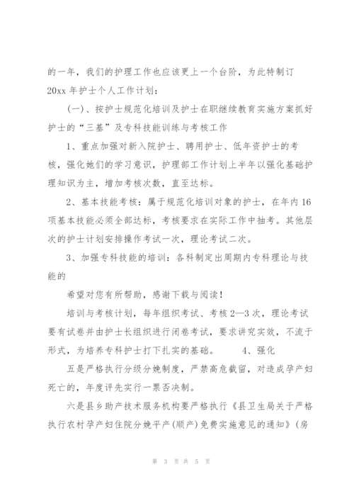 20XX护士个人工作计划.docx