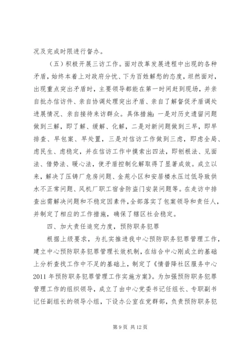 社区党风廉政建设自查报告.docx