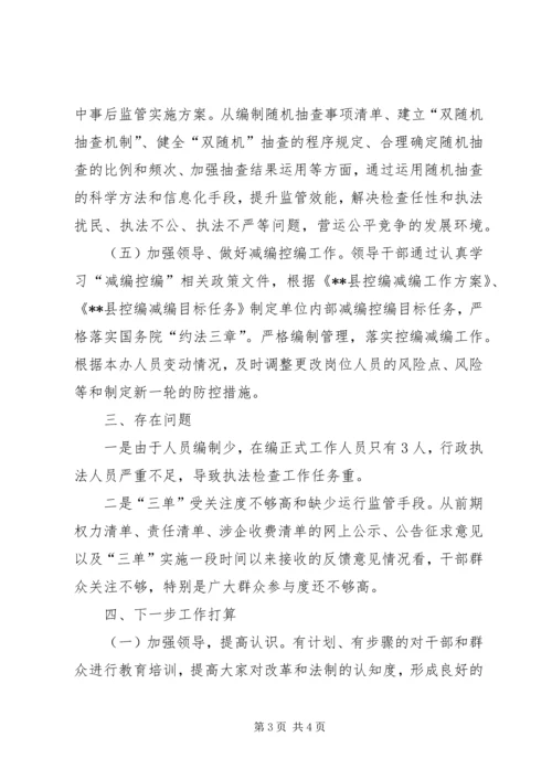 商务放管服改革自查报告.docx