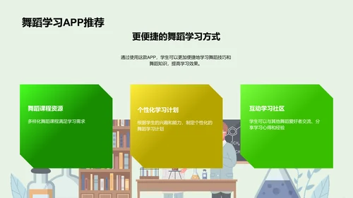 舞蹈学习APP教程PPT模板