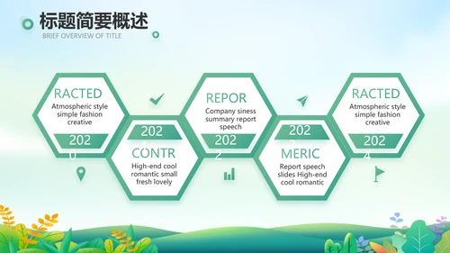 绿色小清新约会春天春季旅游相册PPT