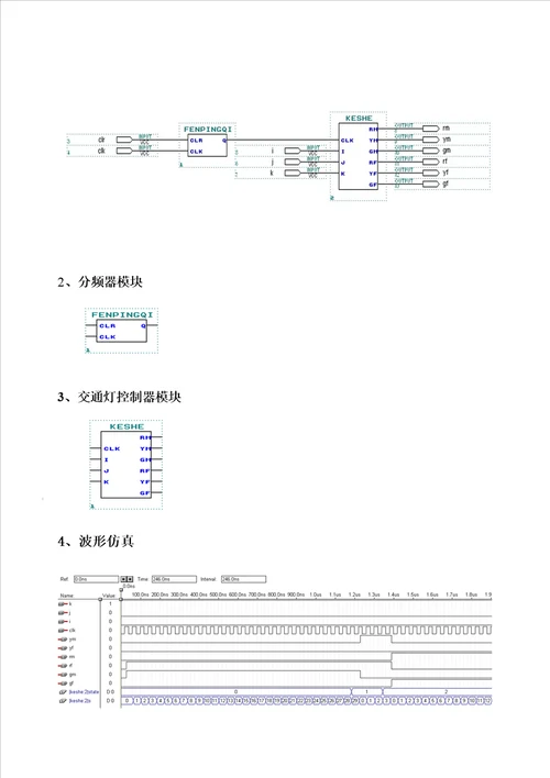 EDA优质课程设计交通灯