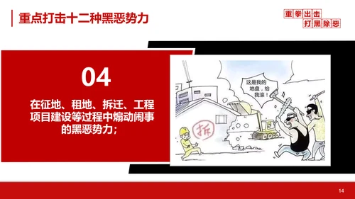 重拳出击打黑除恶教学汇报PPT课件